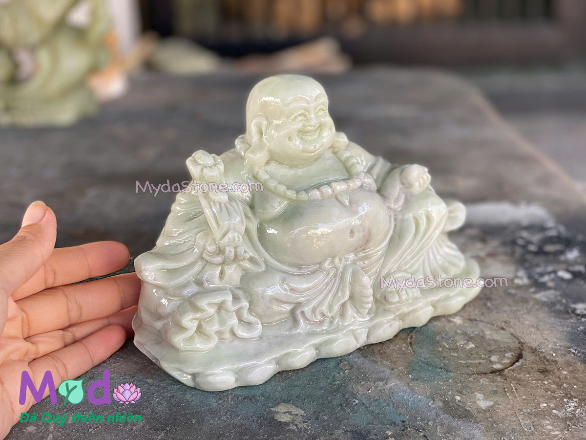 Tượng Phật Di Lặc đá Cẩm Thạch Xanh