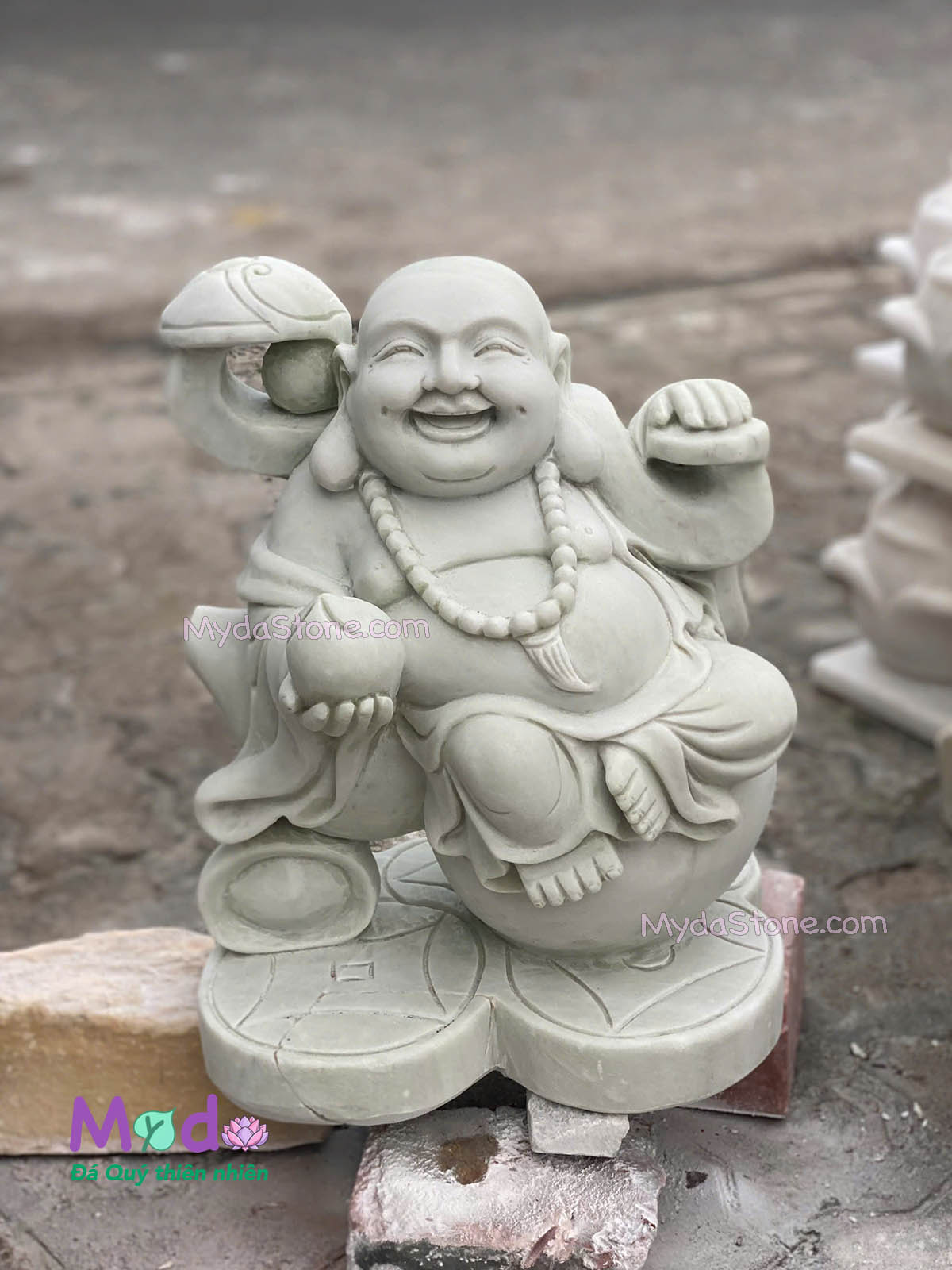 Tượng Phật Di Lặc đá Cẩm Thạch Xanh