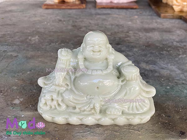 Tượng Phật Di Lặc đá Cẩm Thạch Xanh