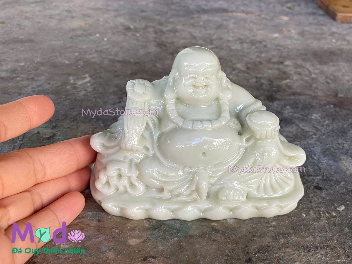 Tượng Phật Di Lặc đá Cẩm Thạch Xanh