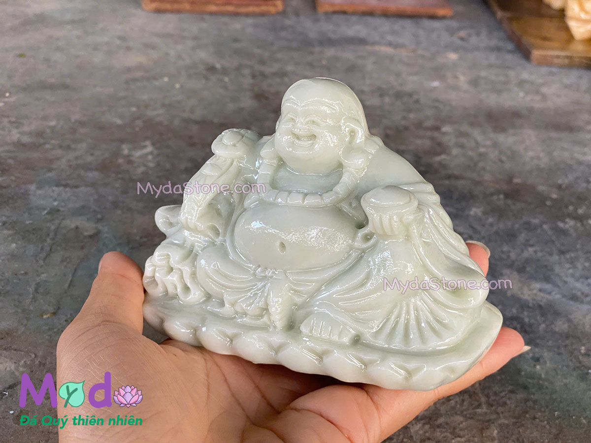 Tượng Phật Di Lặc đá Cẩm Thạch Xanh