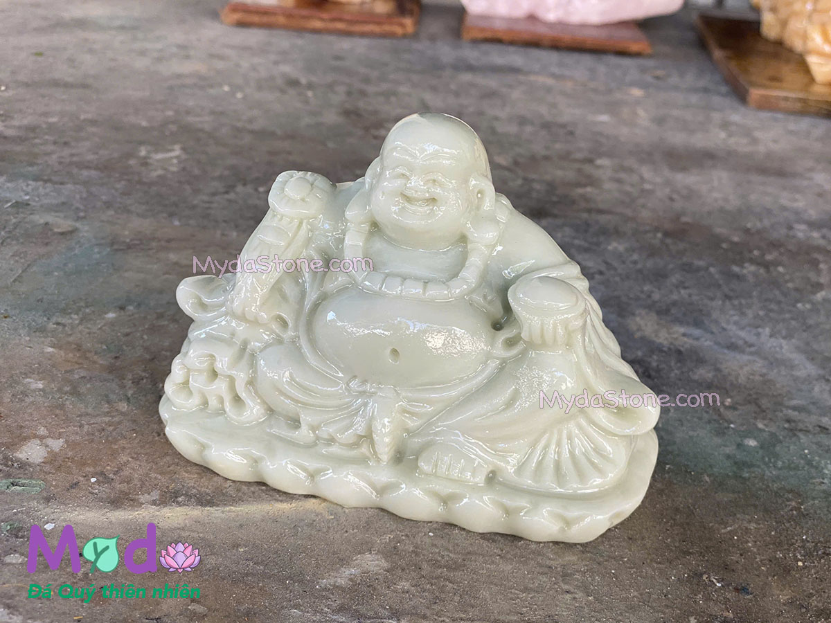 Tượng Phật Di Lặc đá Cẩm Thạch Xanh