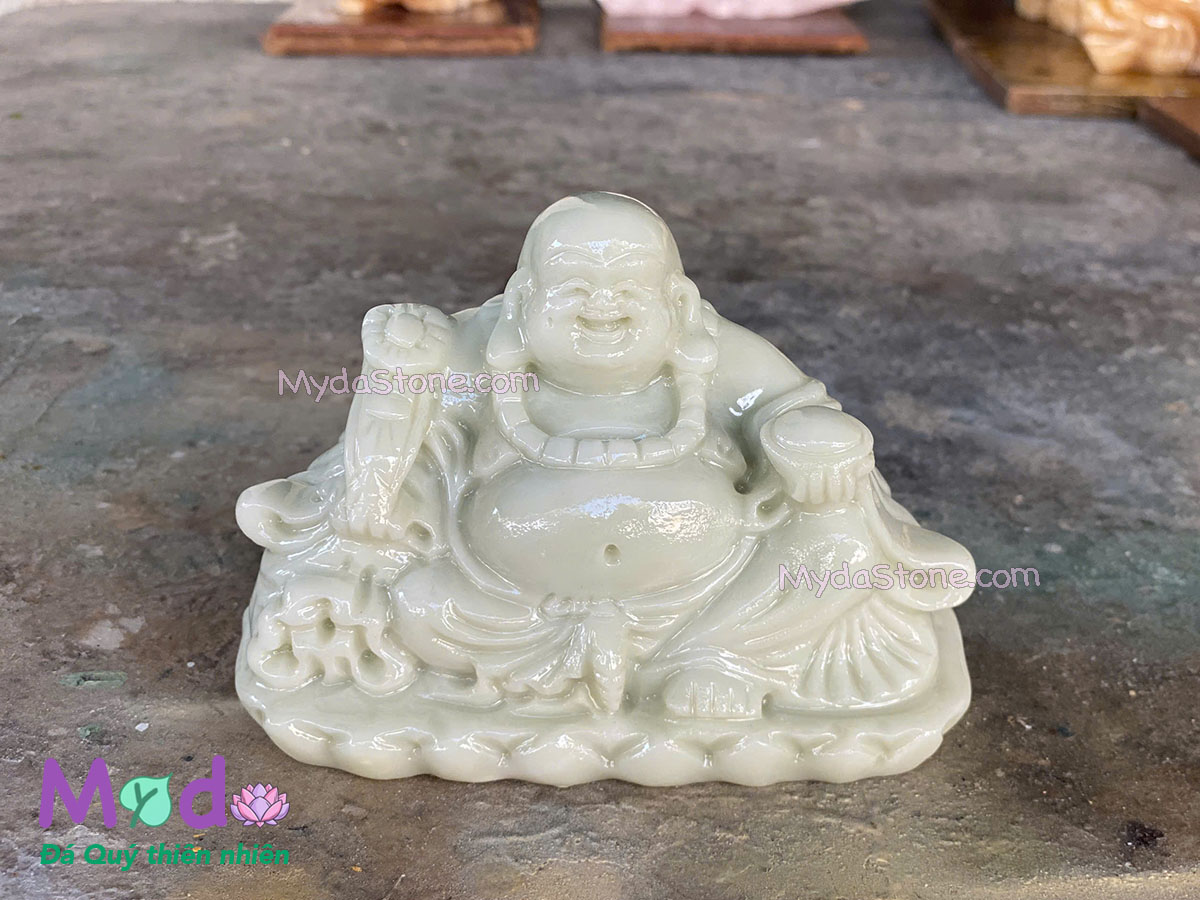 Tượng Phật Di Lặc đá Cẩm Thạch Xanh