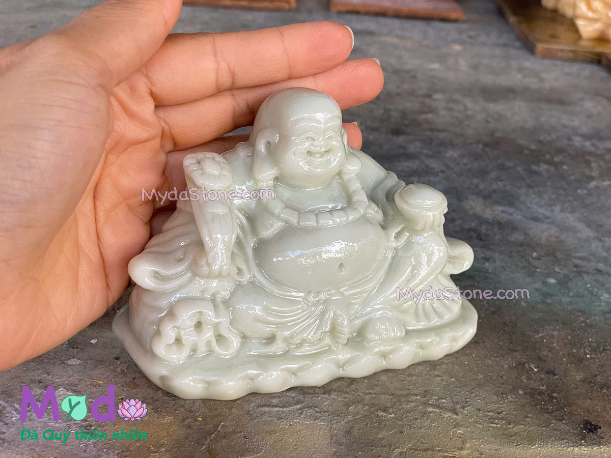 Tượng Phật Di Lặc đá Cẩm Thạch Xanh