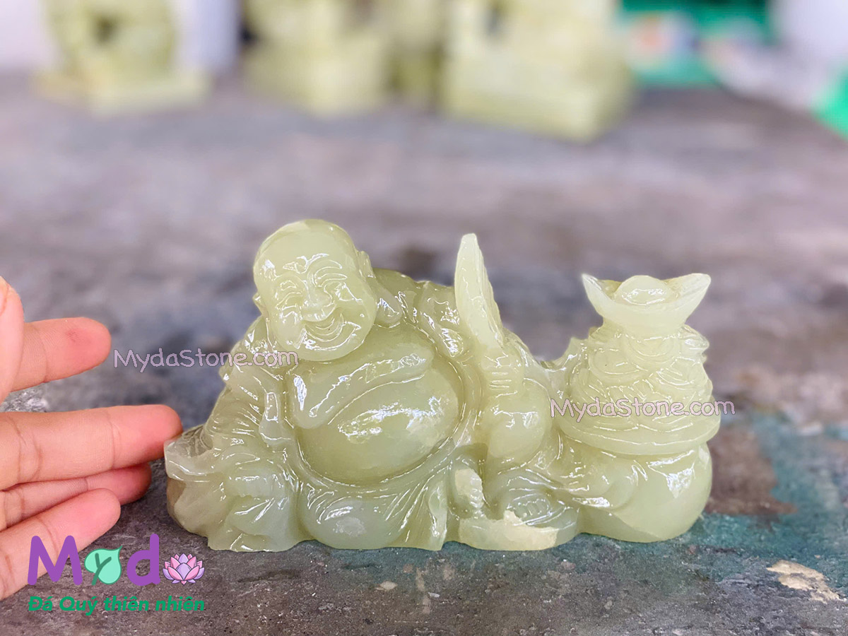 Tượng Phật Di Lặc đá Ngọc Xanh Pakistan
