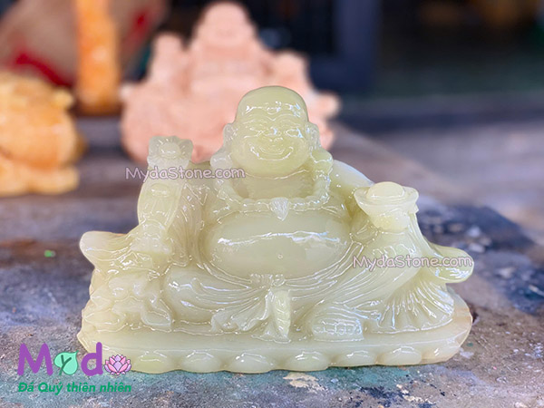 Tượng Phật Di Lặc đá Ngọc Xanh Pakistan