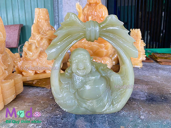 Tượng Phật Di Lặc đá Ngọc Xanh Pakistan