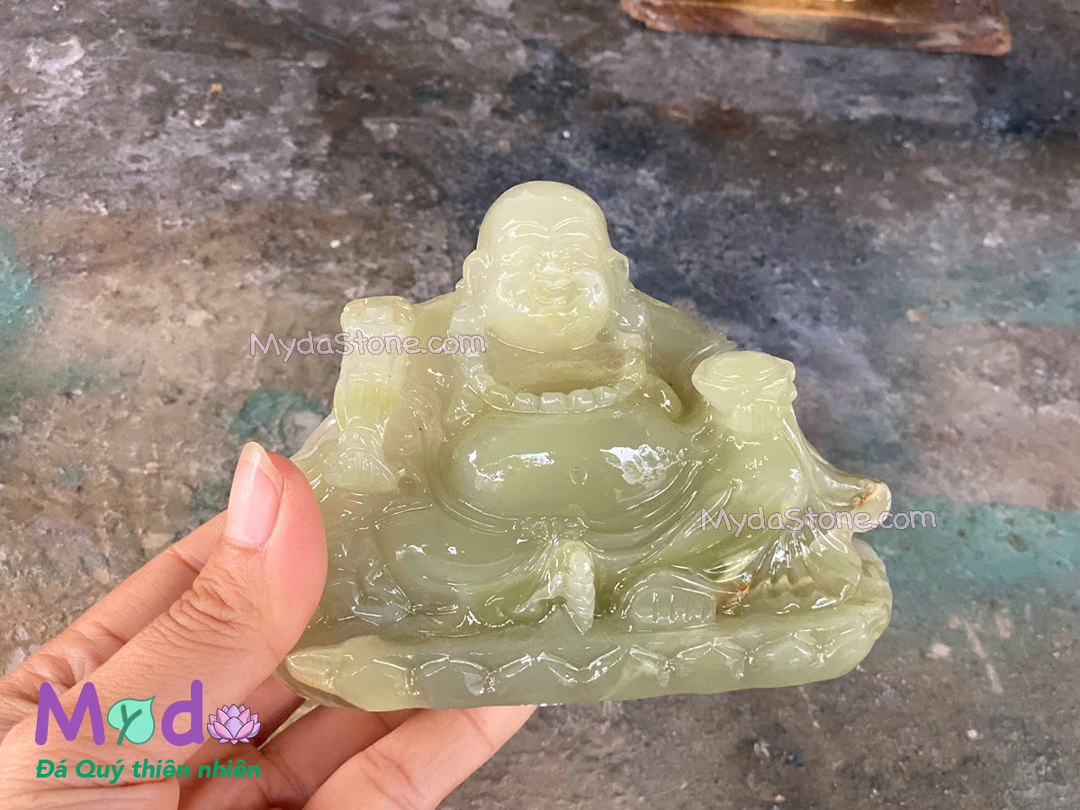 Tượng Phật Di Lặc đá Ngọc Xanh Pakistan