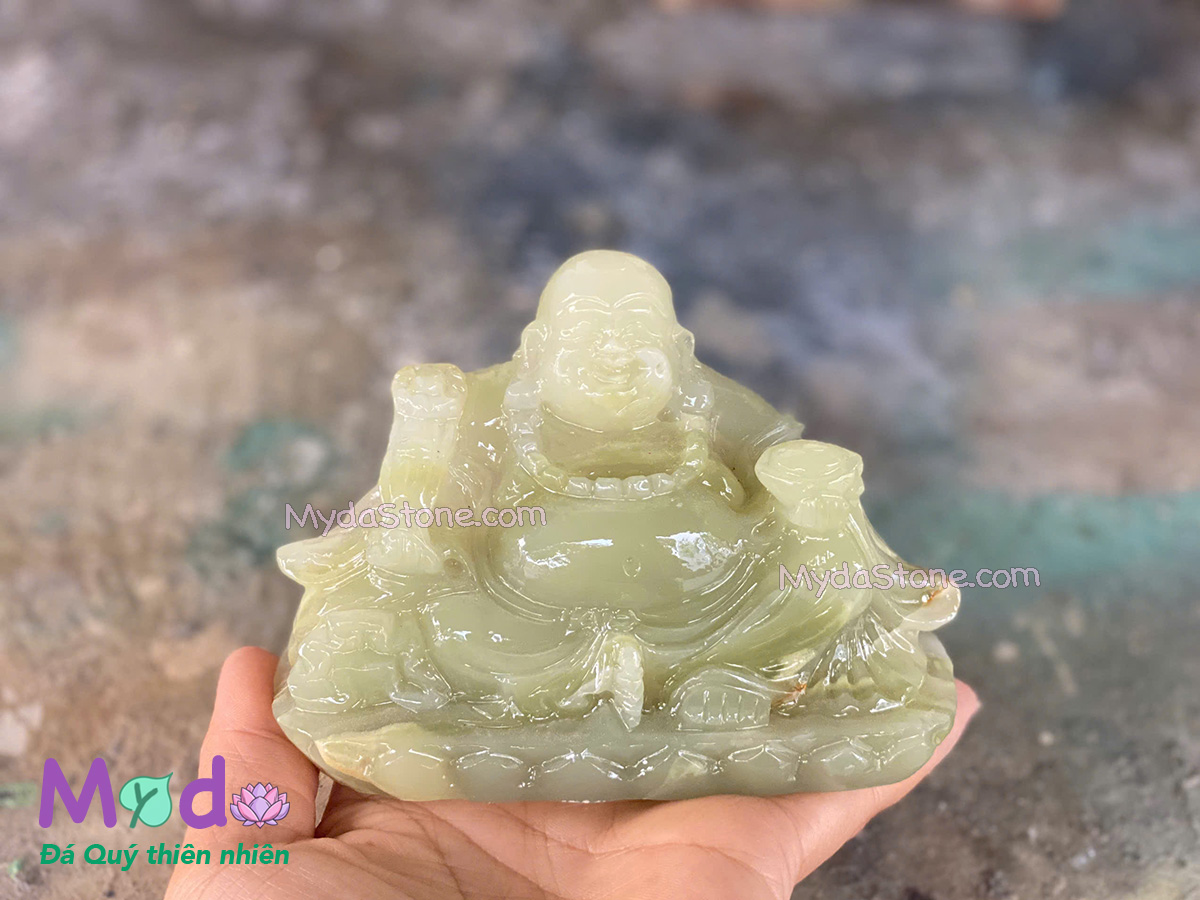 Tượng Phật Di Lặc đá Ngọc Xanh Pakistan