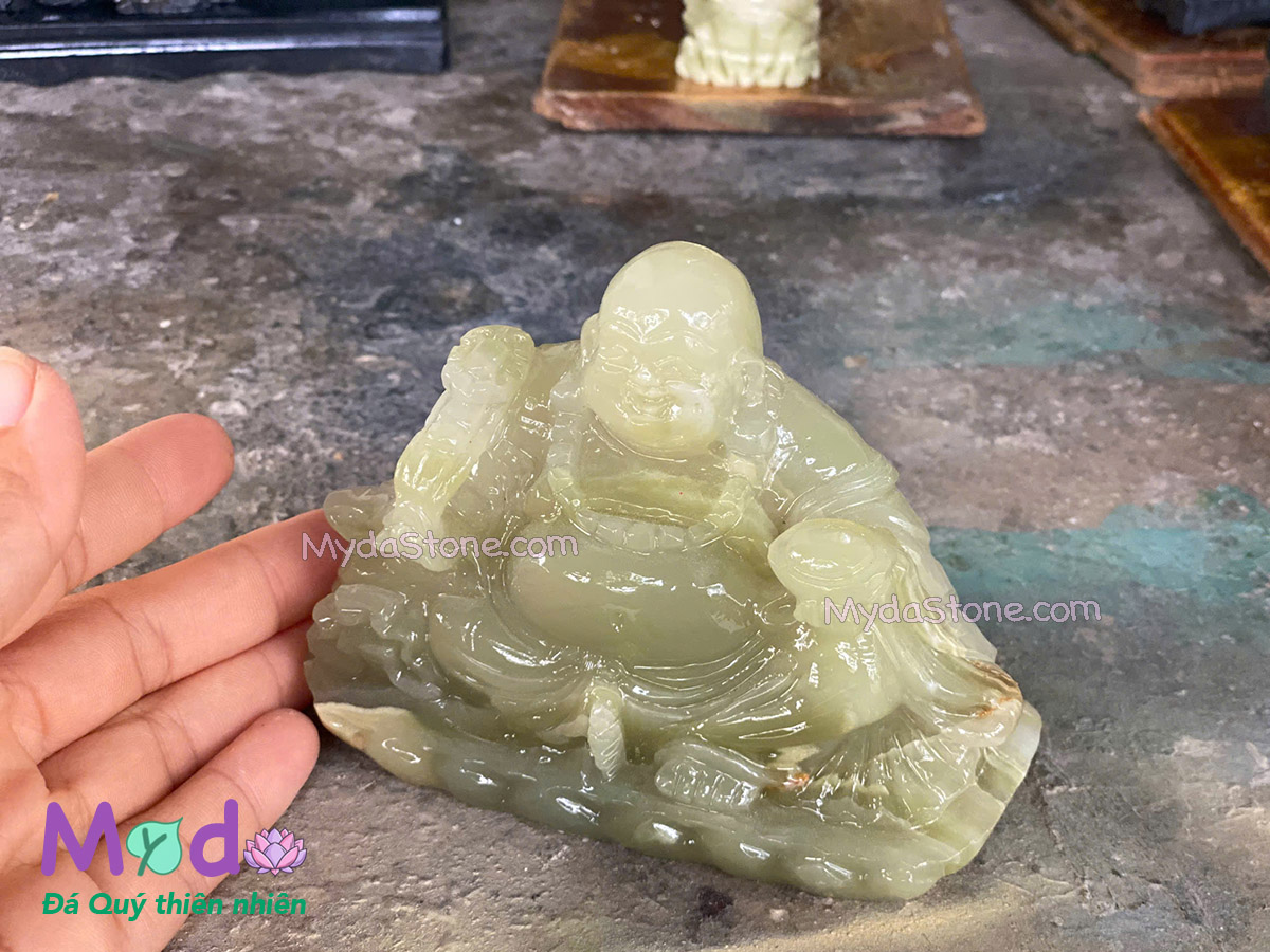 Tượng Phật Di Lặc đá Ngọc Xanh Pakistan