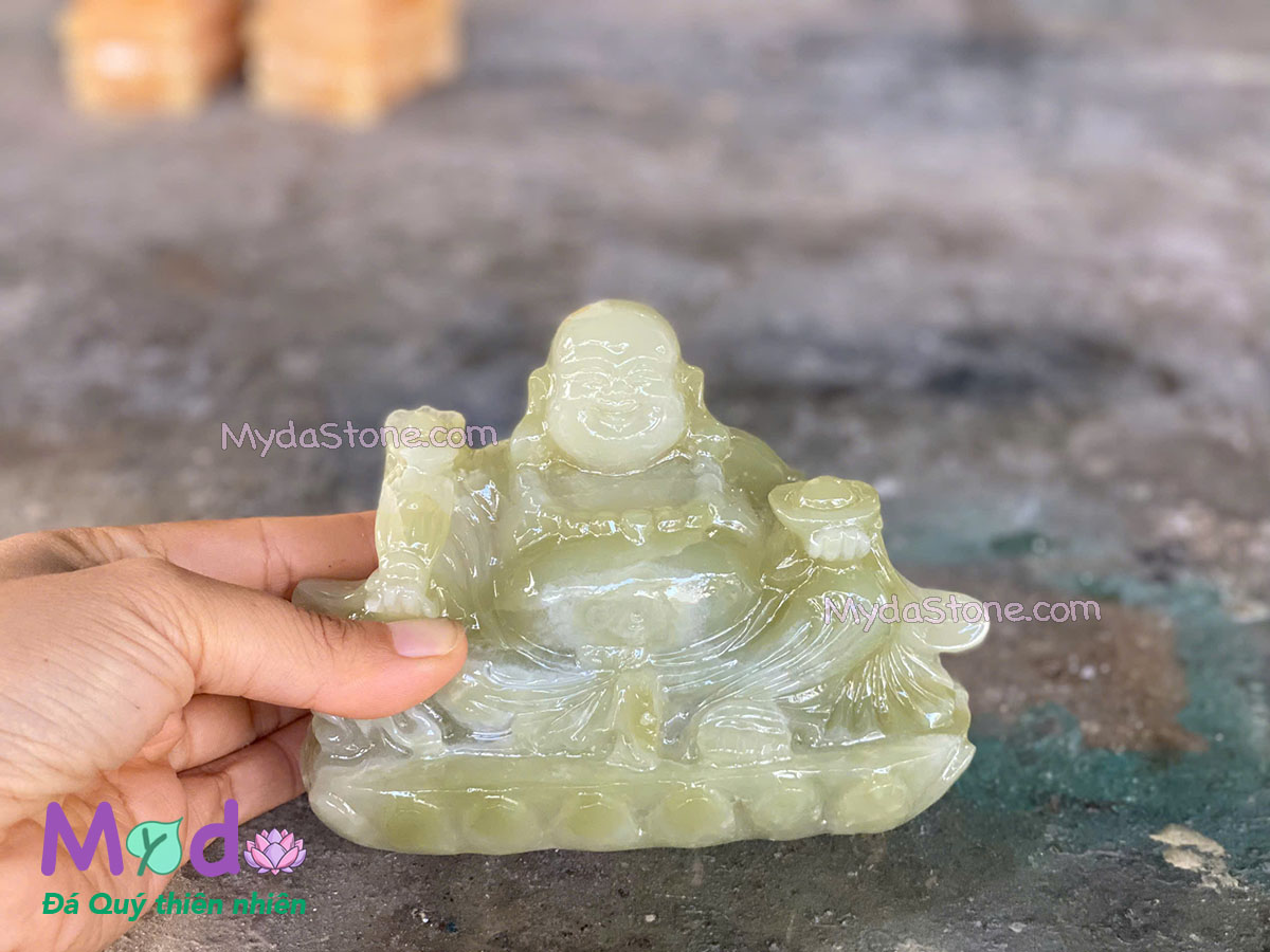 Tượng Phật Di Lặc đá Ngọc Xanh Pakistan