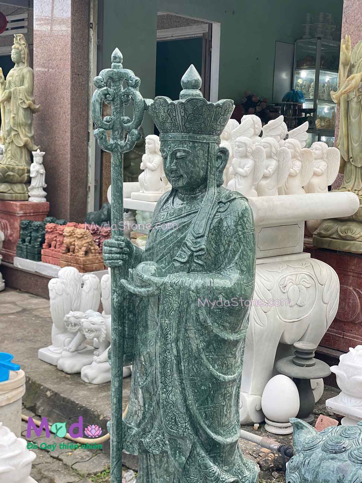 Tượng Phật Địa Tạng đá Xanh Ấn Độ