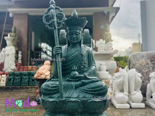 Tượng Phật Địa Tạng đá Xanh Ấn Độ