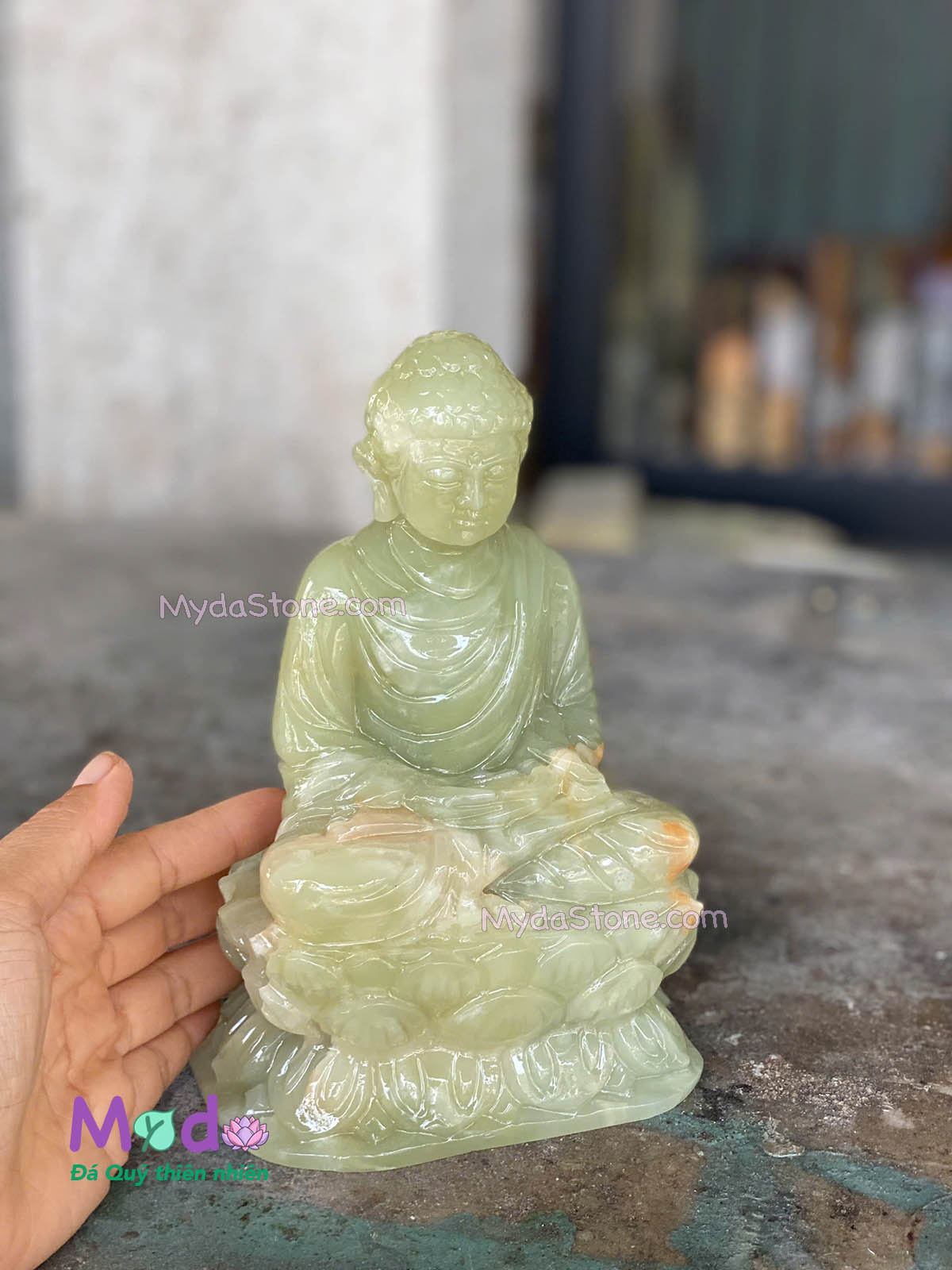 Tượng Phật Thích Ca đá Ngọc Xanh Pakistan