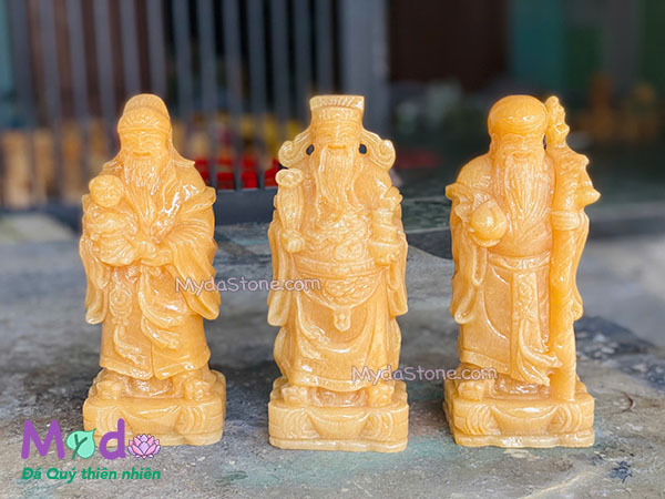 Bộ tượng Phúc Lộc Thọ đá Ngọc Hoàng Long