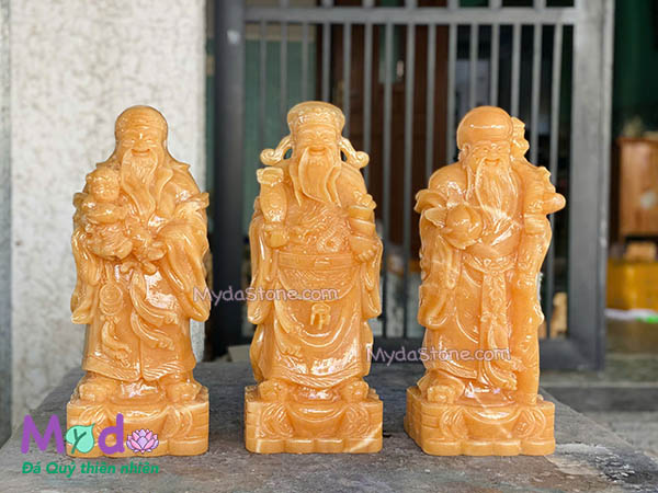 Bộ tượng Phúc Lộc Thọ đá Ngọc Hoàng Long