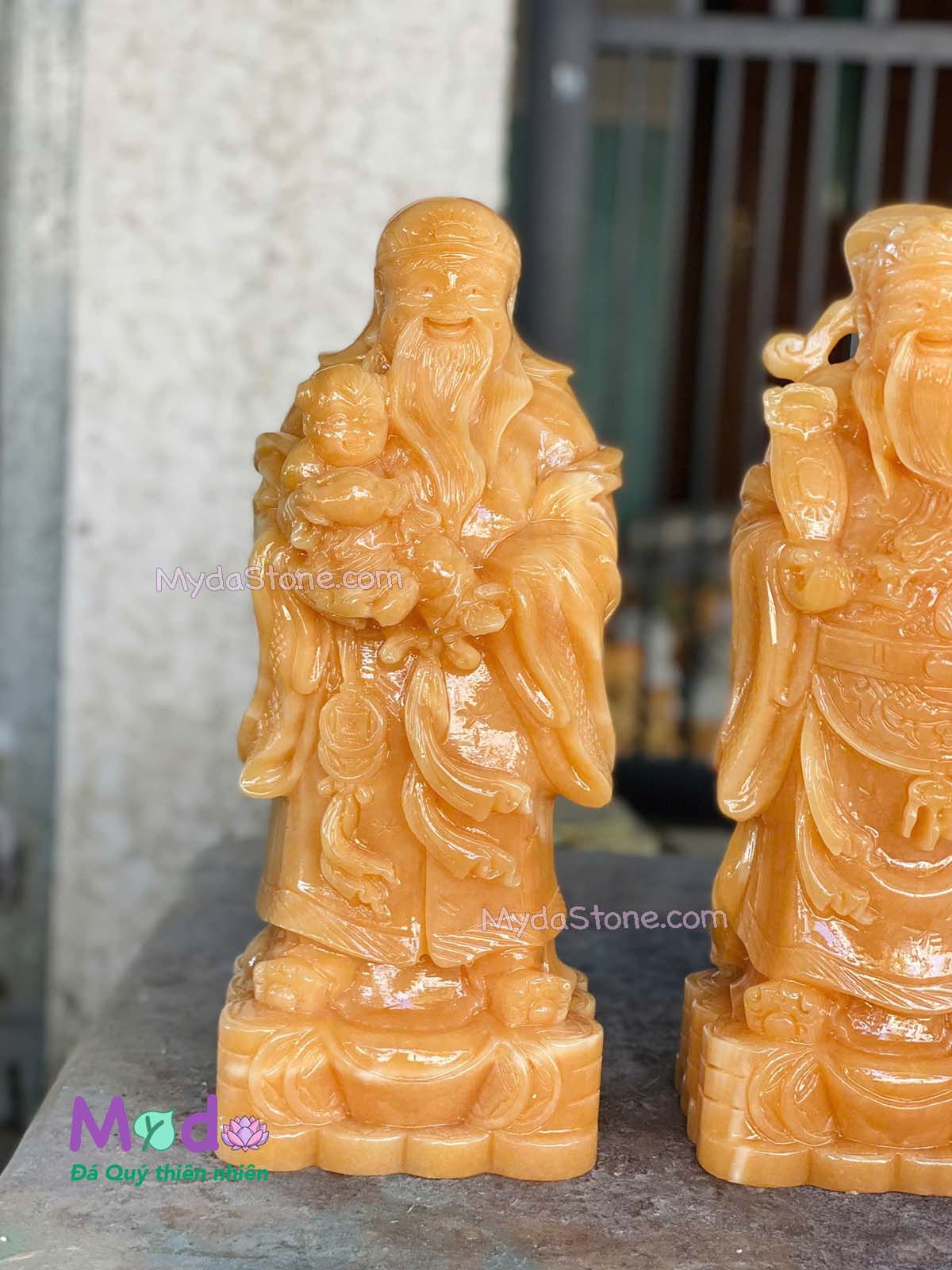Bộ tượng Phúc Lộc Thọ đá Ngọc Hoàng Long