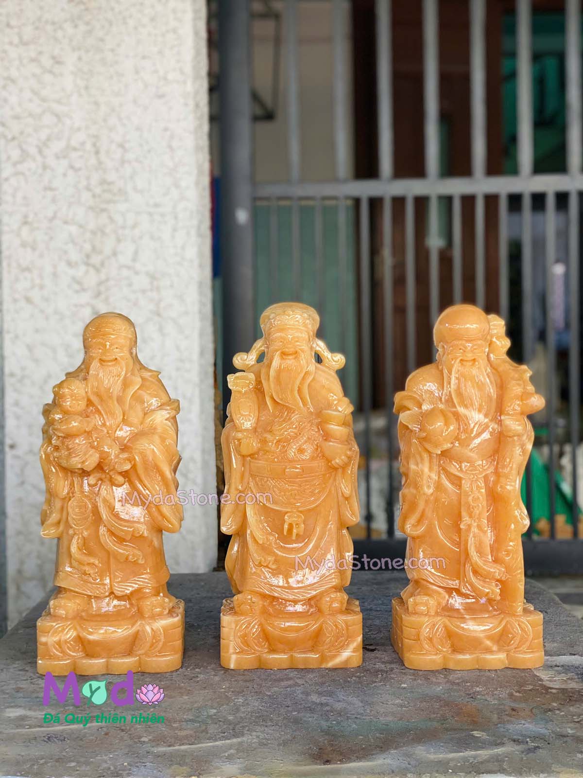 Bộ tượng Phúc Lộc Thọ đá Ngọc Hoàng Long