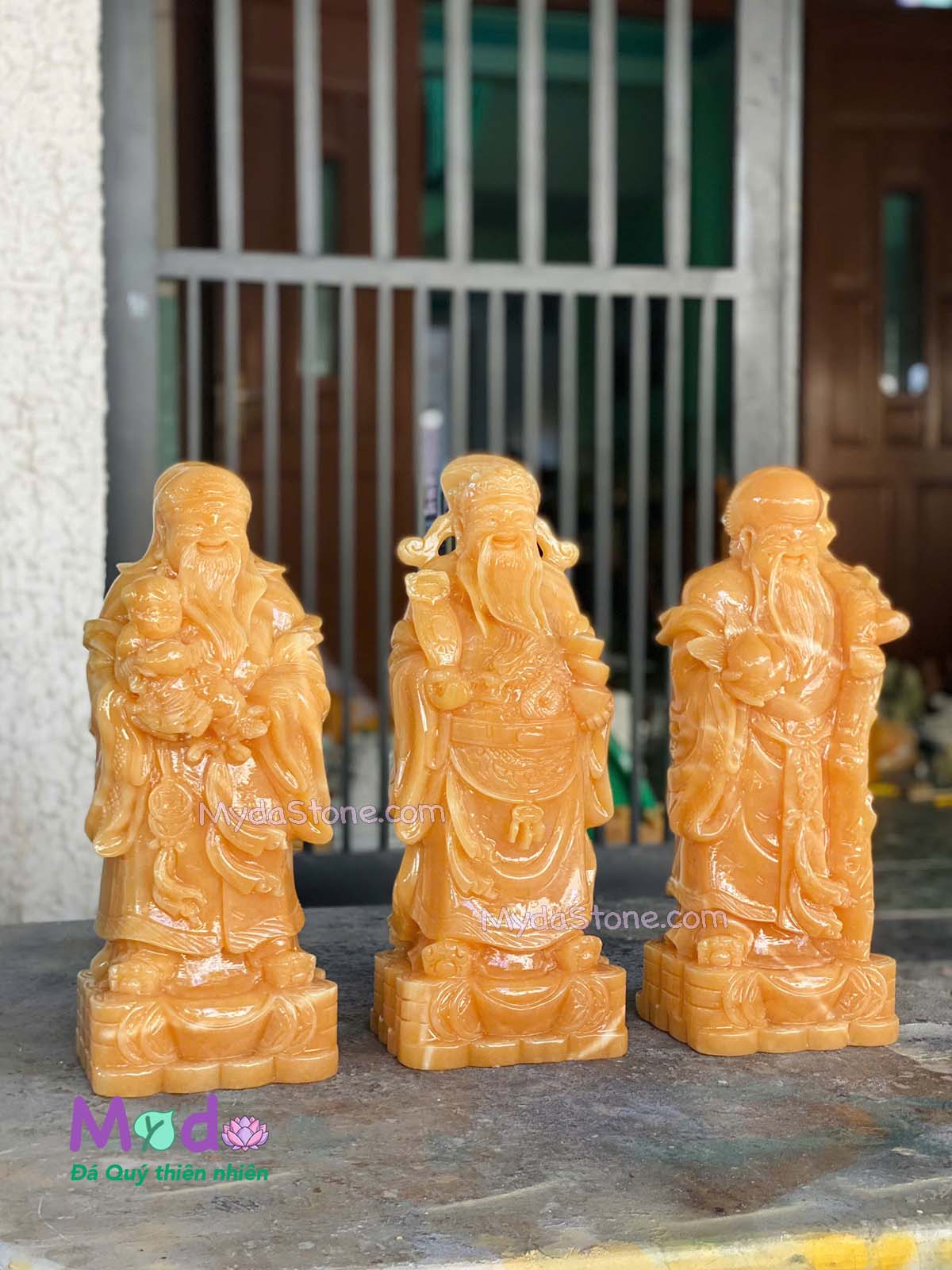 Bộ tượng Phúc Lộc Thọ đá Ngọc Hoàng Long