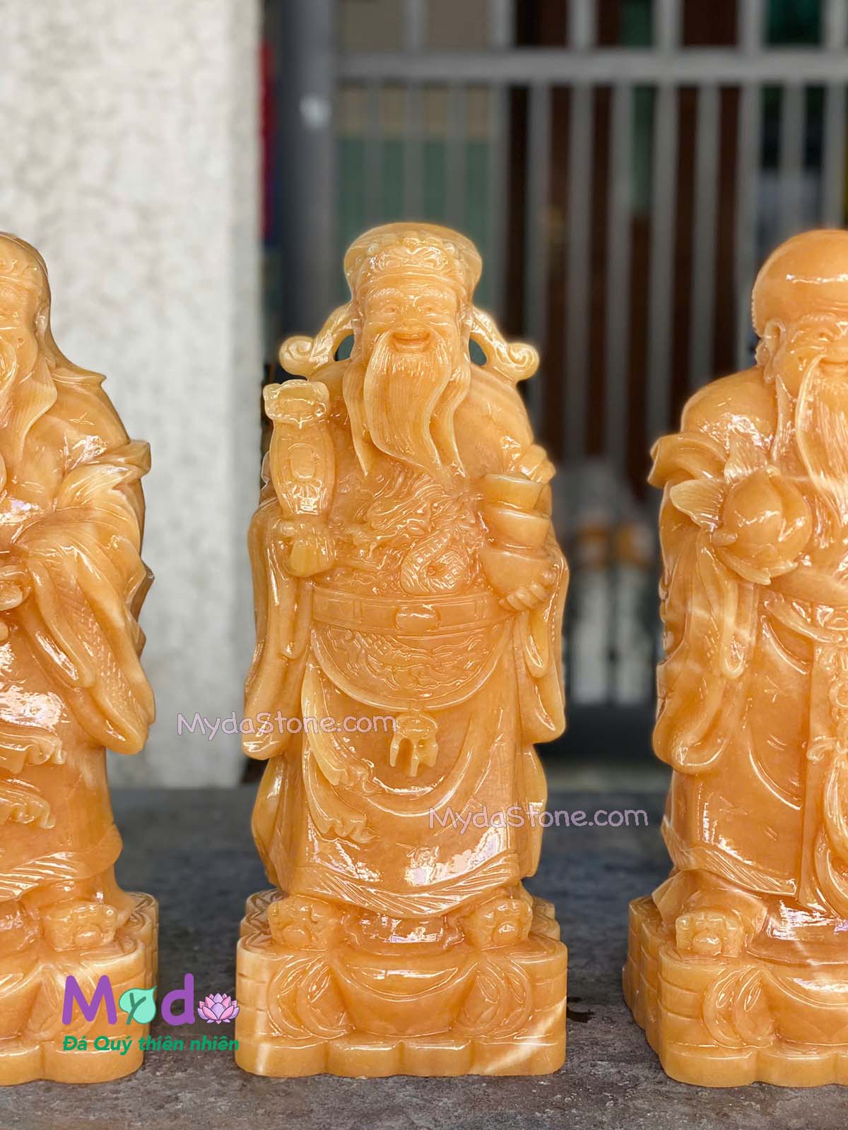 Bộ tượng Phúc Lộc Thọ đá Ngọc Hoàng Long