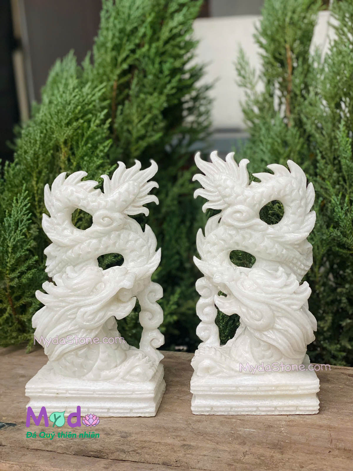 Tượng Rồng đá Cẩm Thạch Trắng