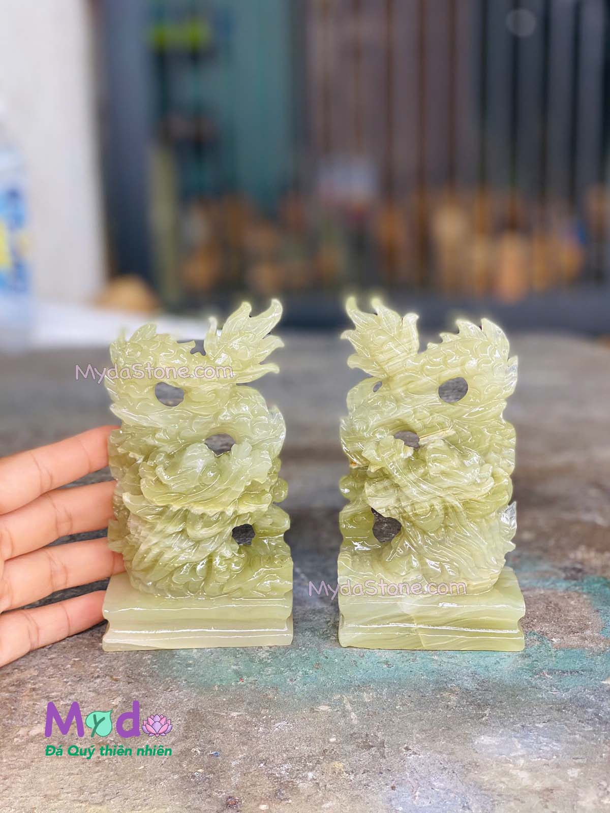 Tượng Rồng đá Ngọc Xanh Pakistan