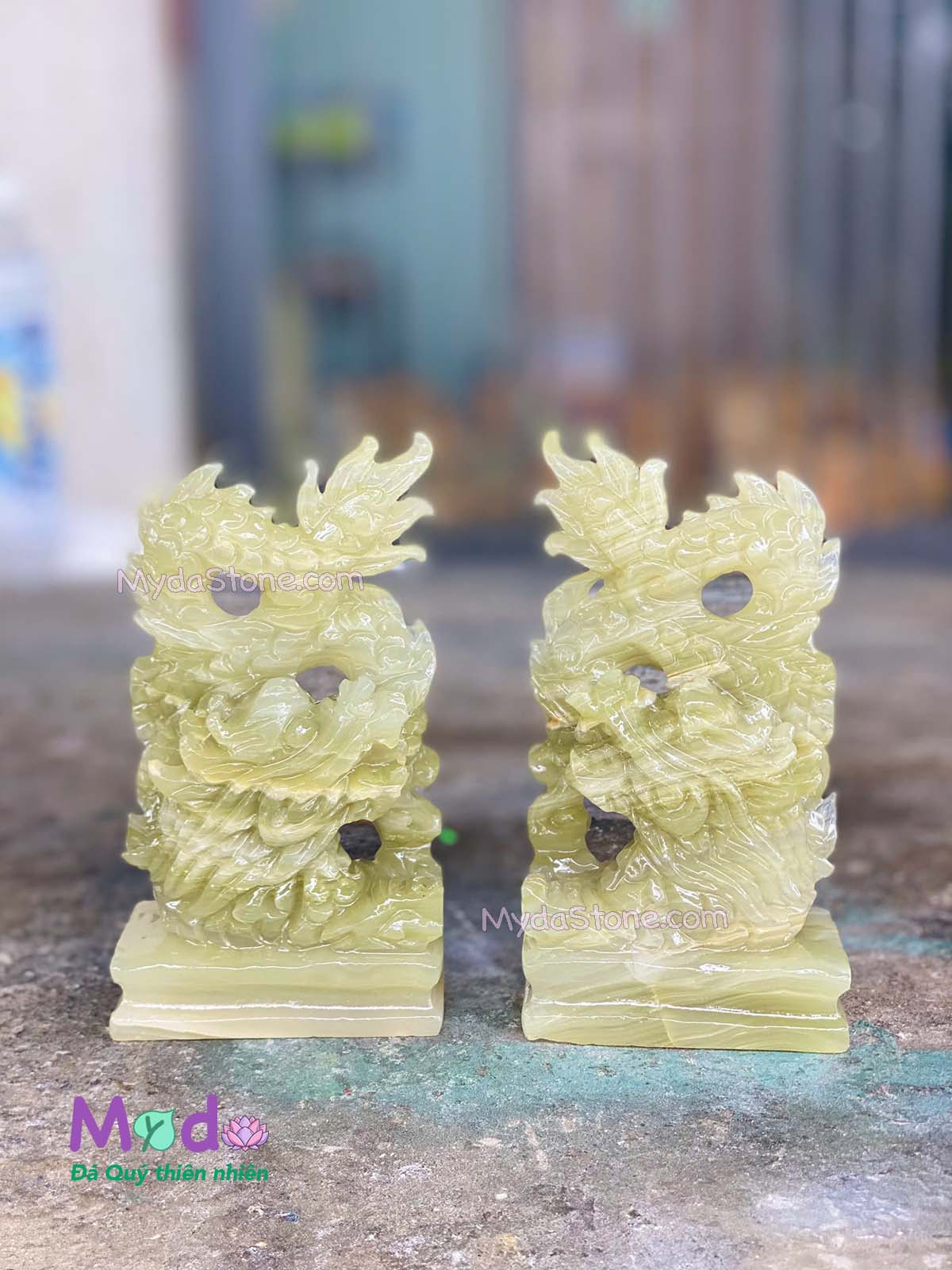 Tượng Rồng đá Ngọc Xanh Pakistan