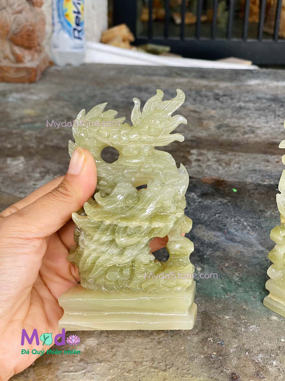 Tượng Rồng đá Ngọc Xanh Pakistan