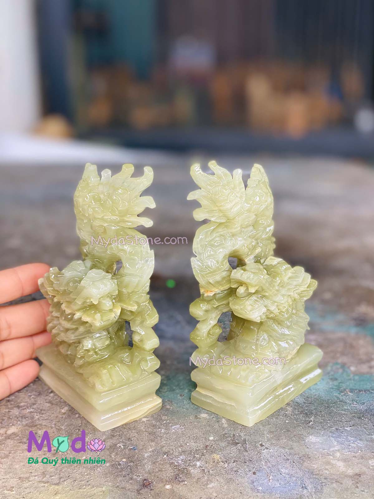 Tượng Rồng đá Ngọc Xanh Pakistan