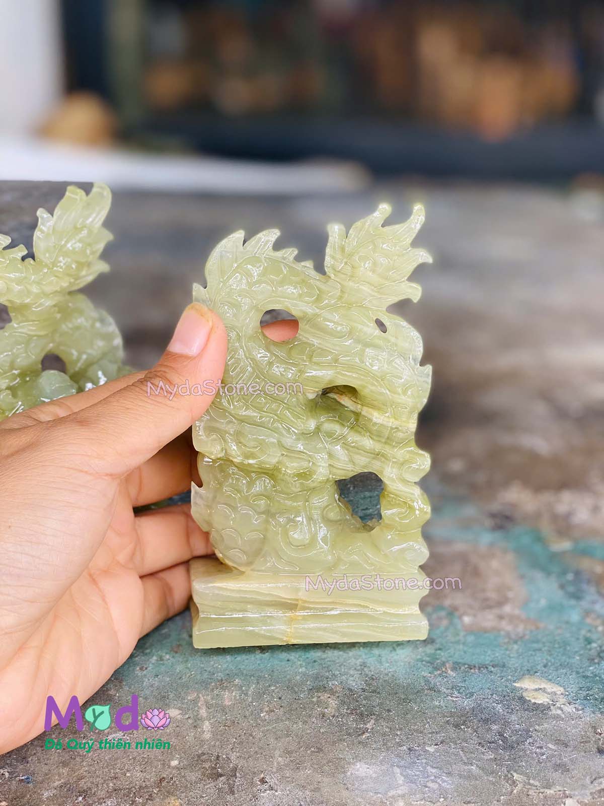 Tượng Rồng đá Ngọc Xanh Pakistan