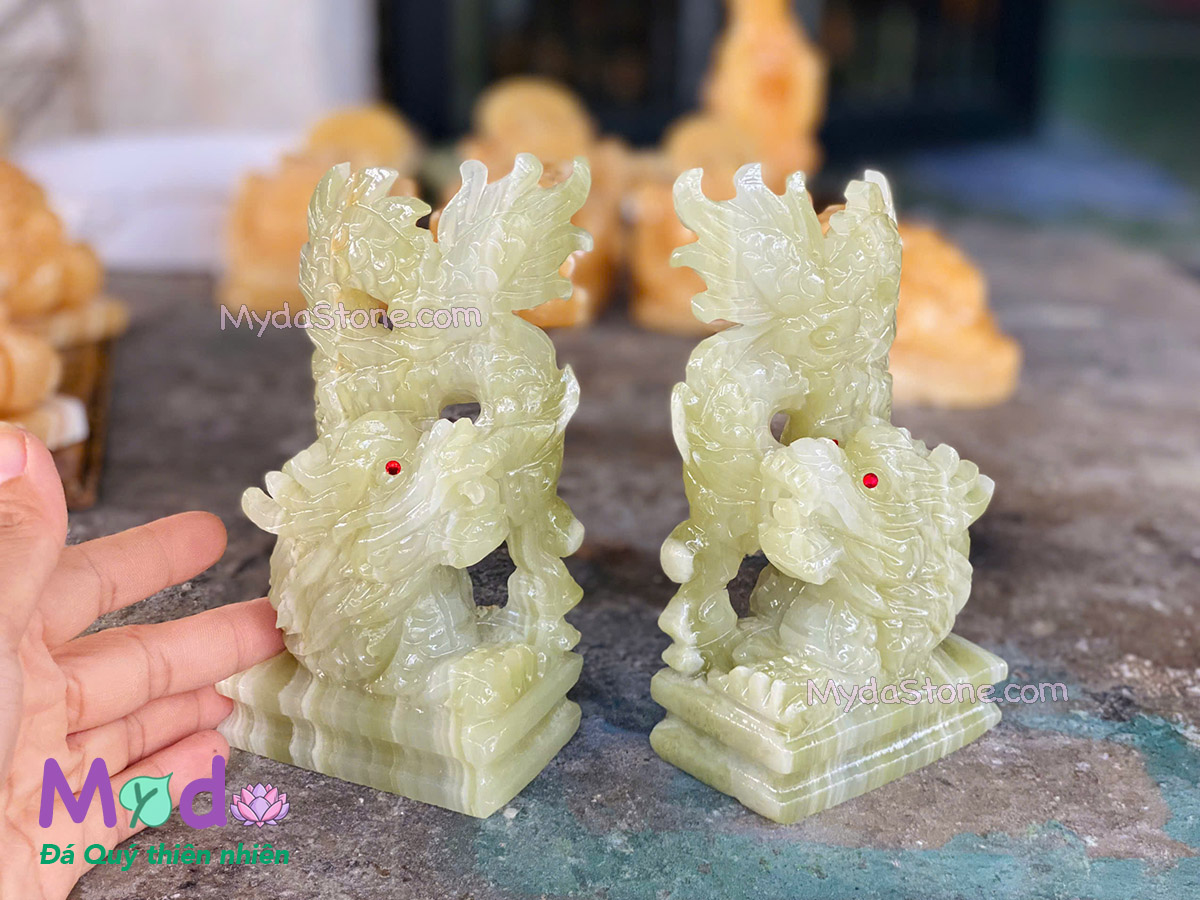 Tượng Rồng đá Ngọc Xanh Pakistan
