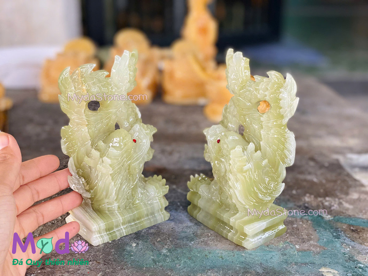 Tượng Rồng đá Ngọc Xanh Pakistan