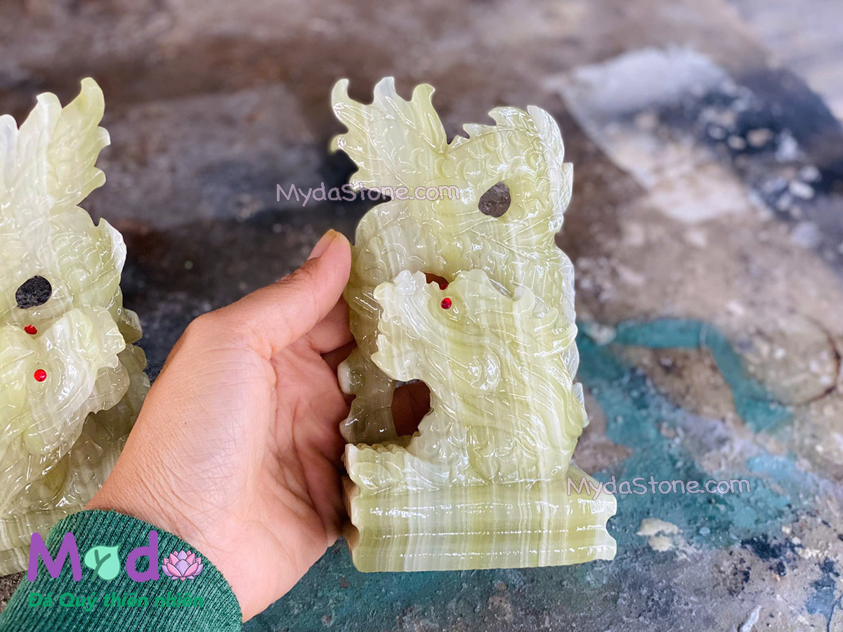 Tượng Rồng đá Ngọc Xanh Pakistan