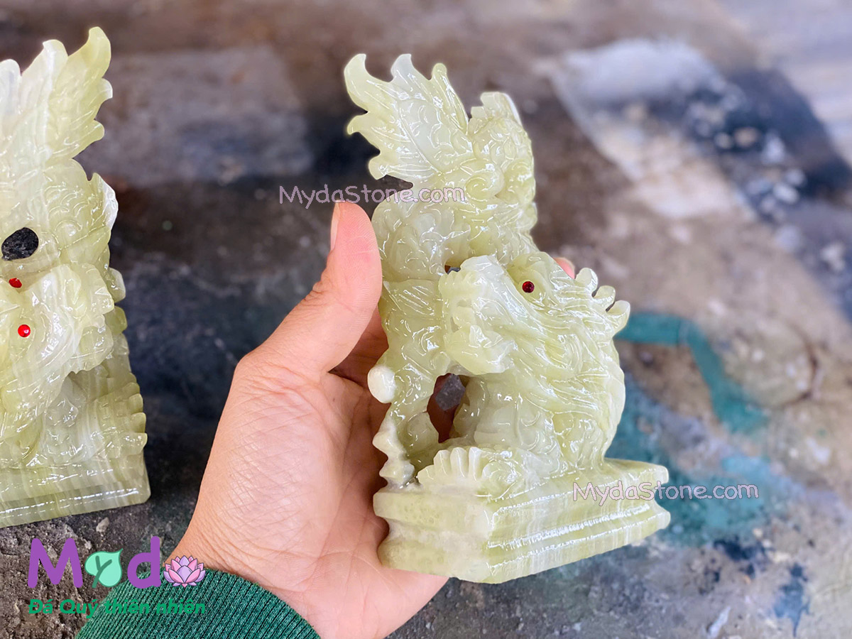 Tượng Rồng đá Ngọc Xanh Pakistan