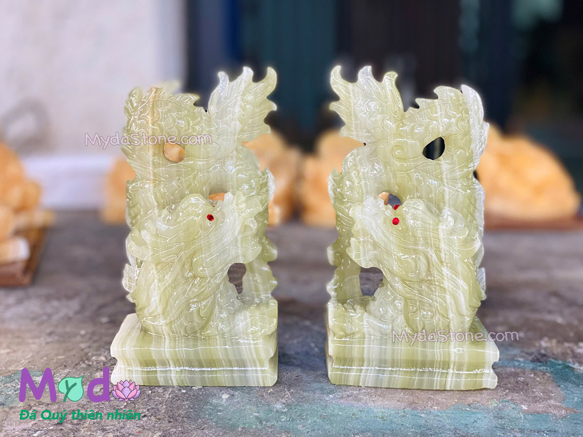 Tượng Rồng đá Ngọc Xanh Pakistan