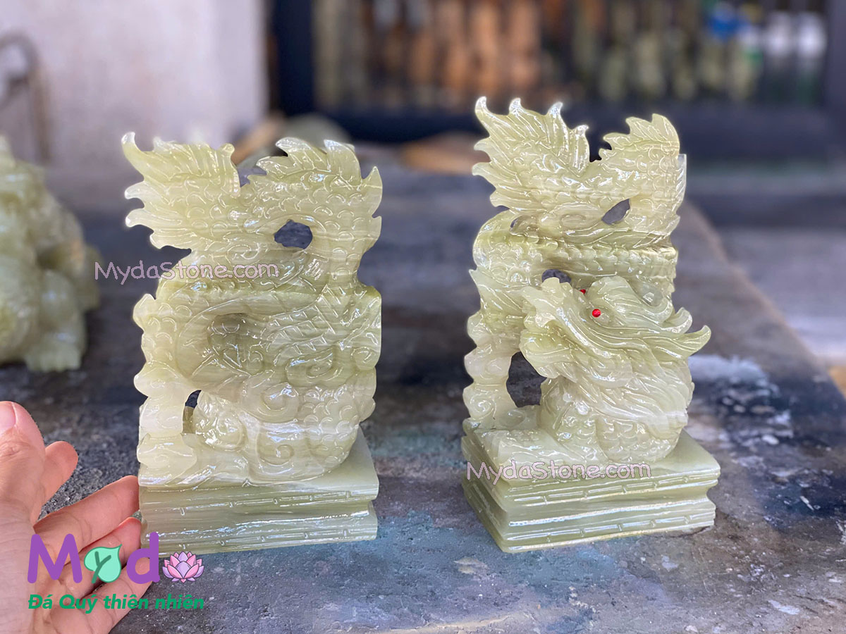 Tượng Rồng đá Ngọc Xanh Pakistan