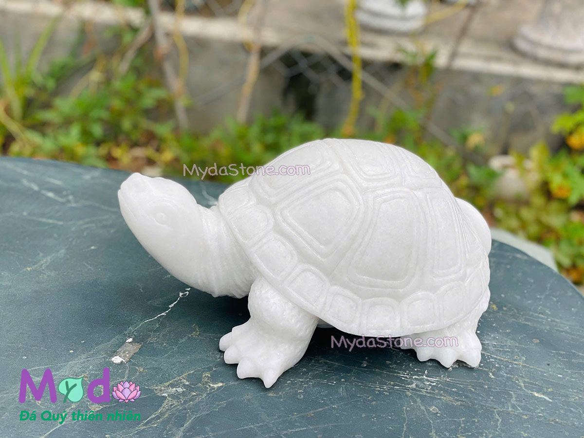 Tượng Rùa đá Cẩm Thạch Trắng