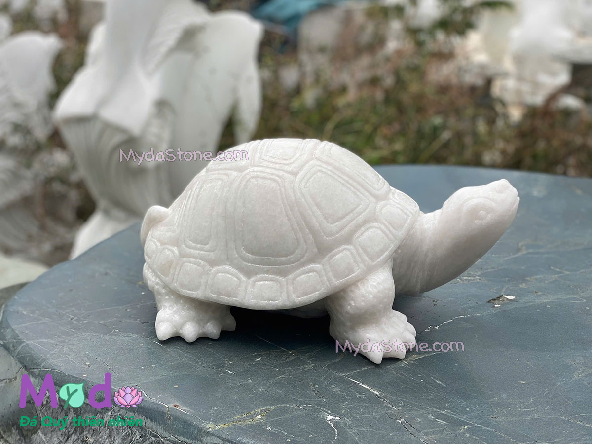 Tượng Rùa đá Cẩm Thạch Trắng