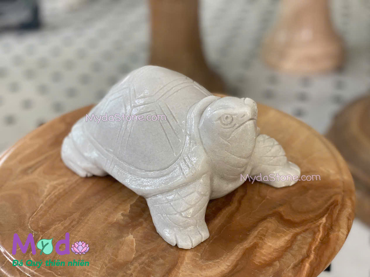 Tượng Rùa đá Cẩm Thạch Trắng