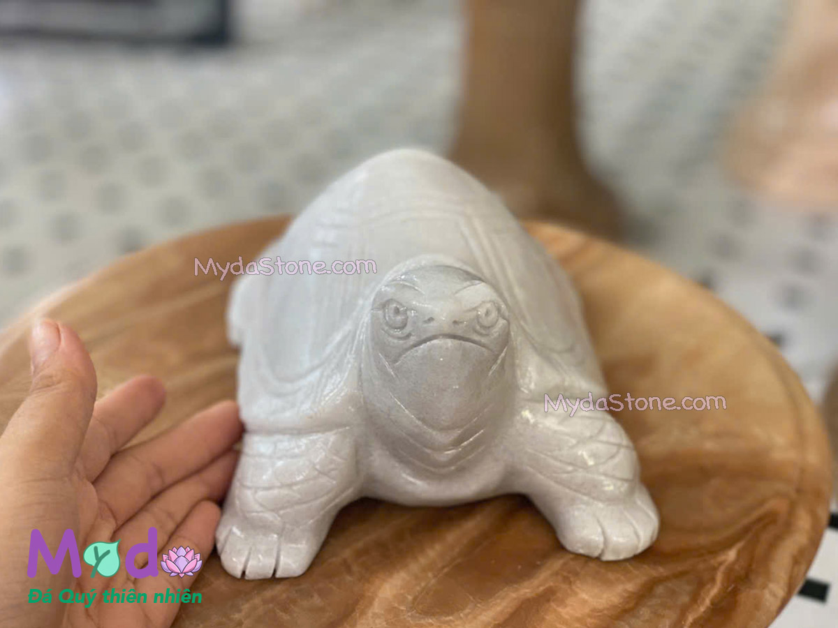 Tượng Rùa đá Cẩm Thạch Trắng