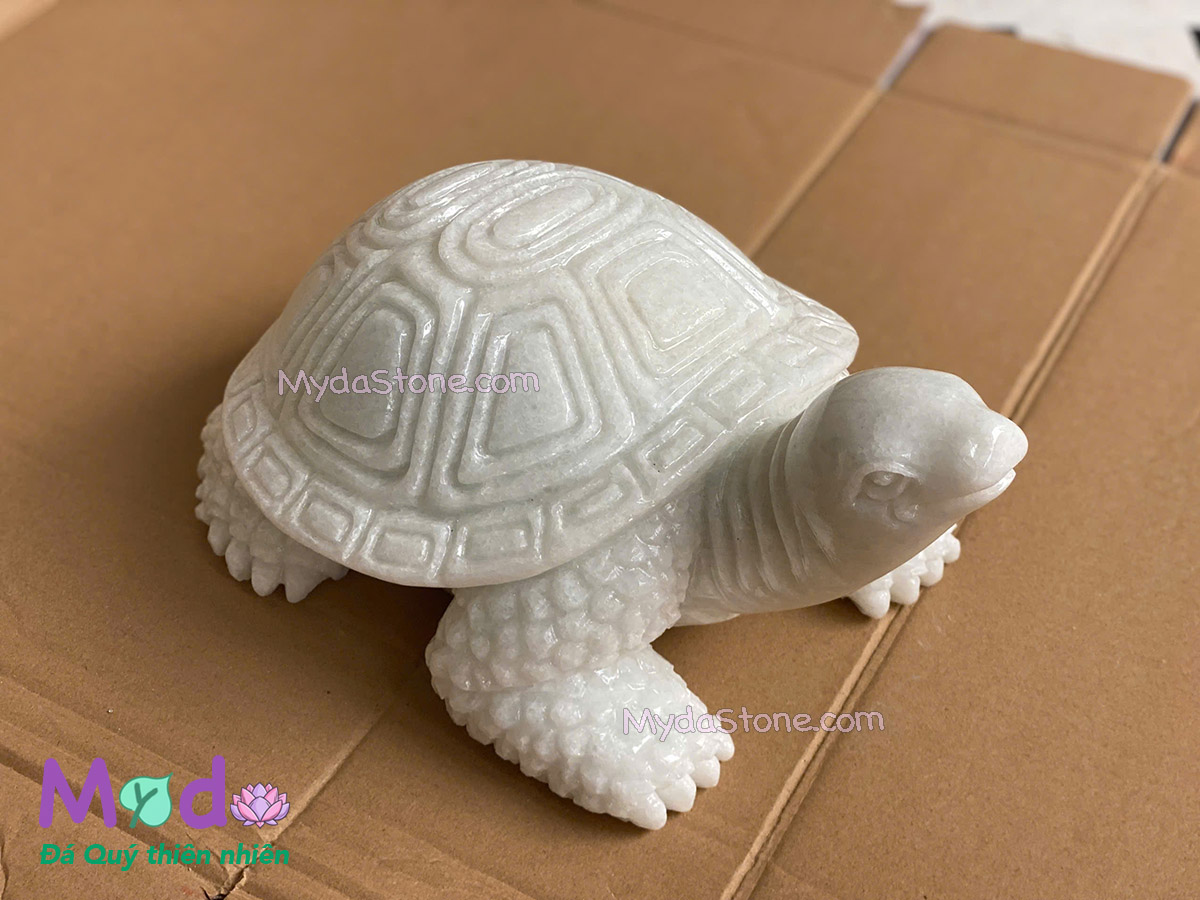 Tượng Rùa đá Cẩm Thạch Trắng