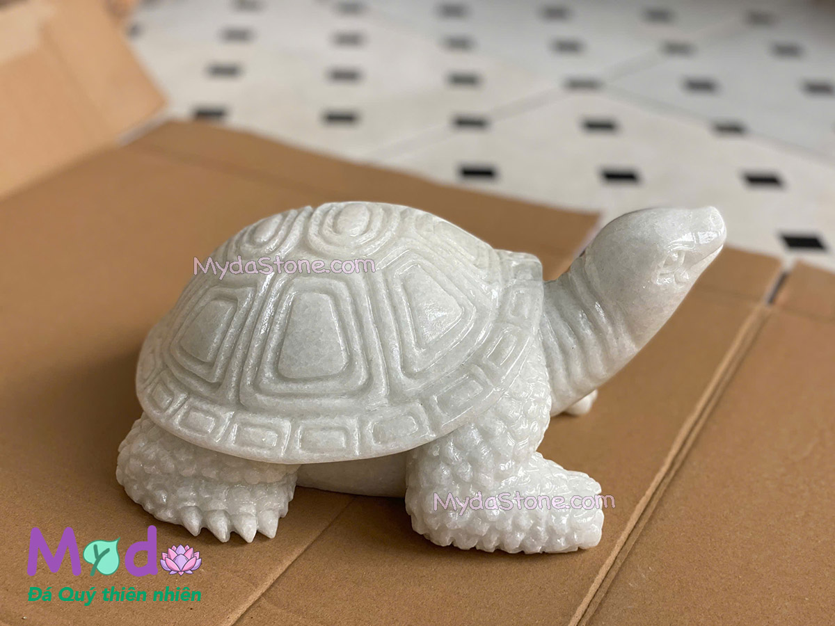 Tượng Rùa đá Cẩm Thạch Trắng