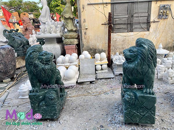 Tượng Sư Tử đá Xanh Ấn Độ