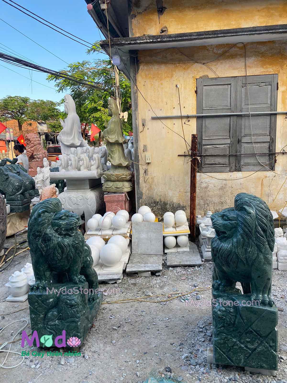 Tượng Sư Tử đá Xanh Ấn Độ