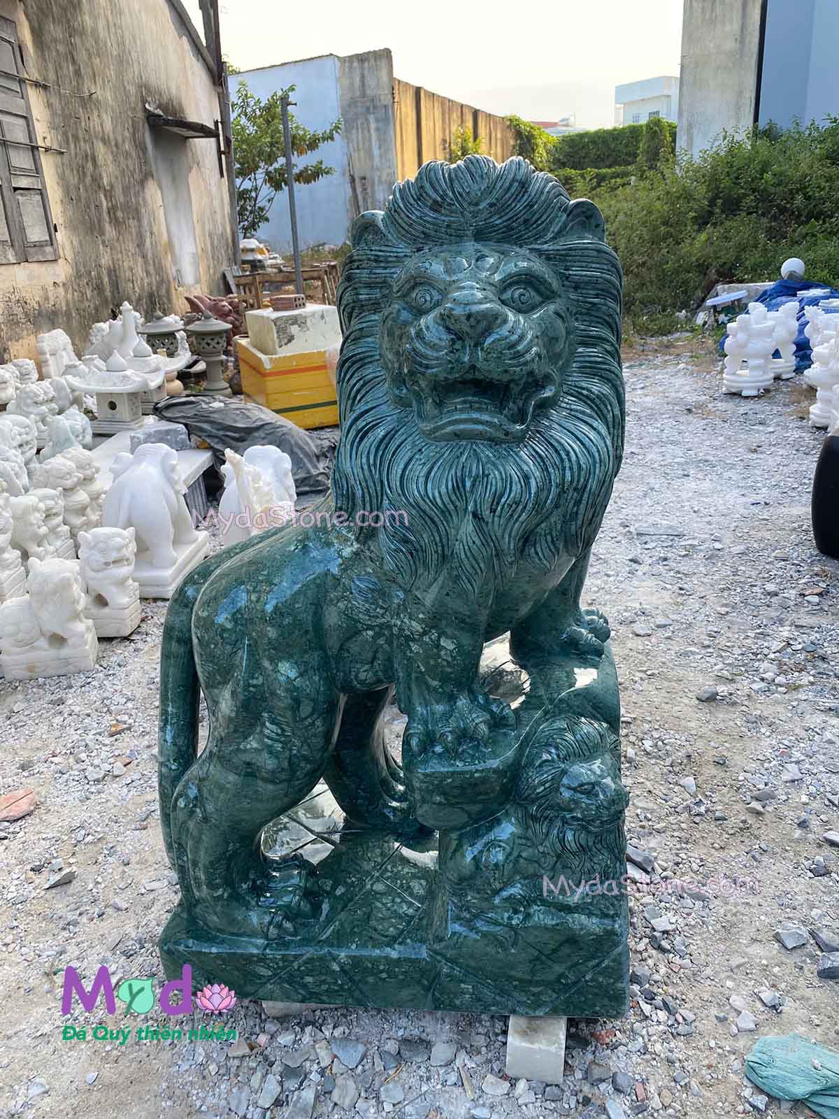 Tượng Sư Tử đá Xanh Ấn Độ