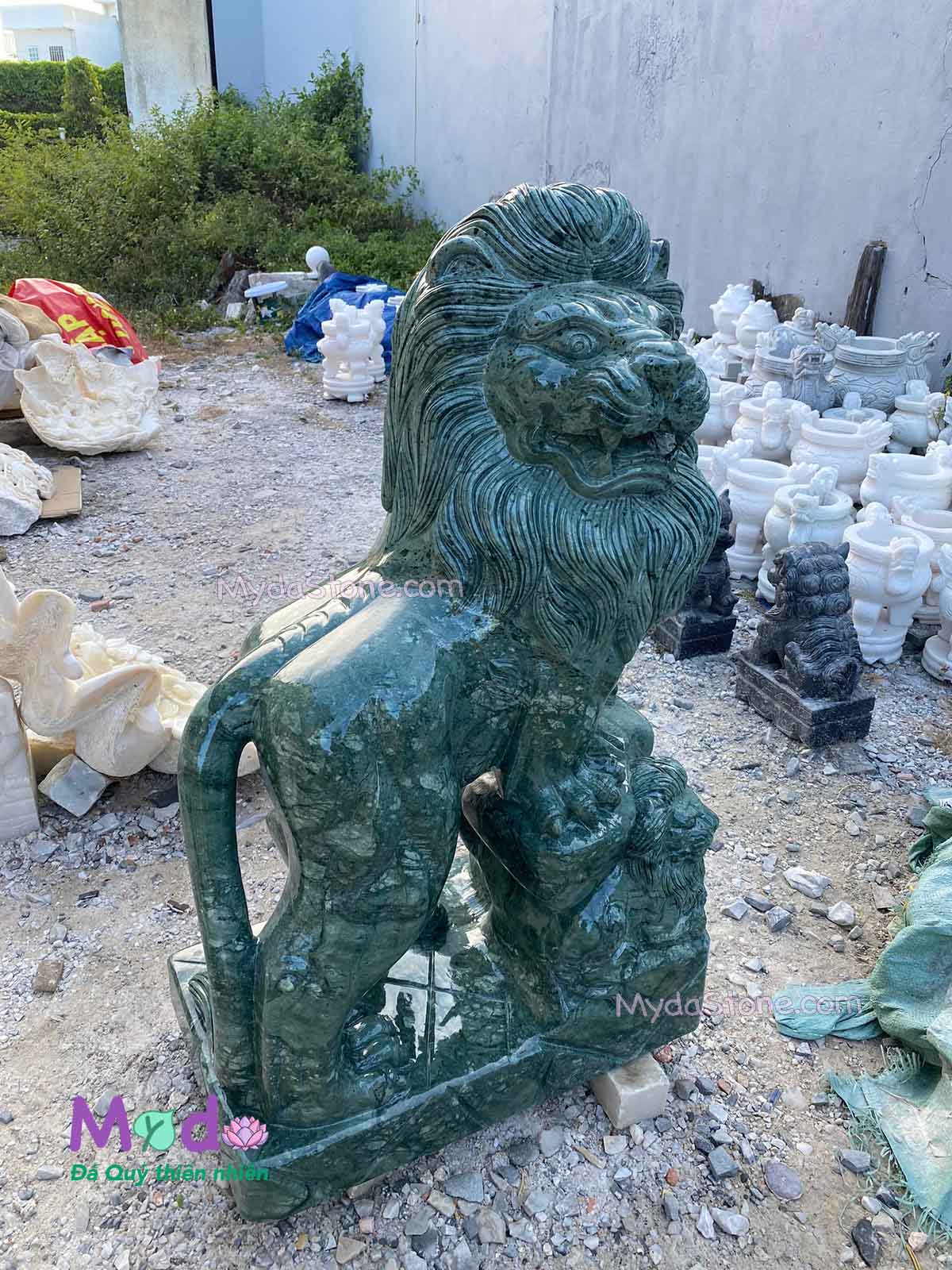 Tượng Sư Tử đá Xanh Ấn Độ