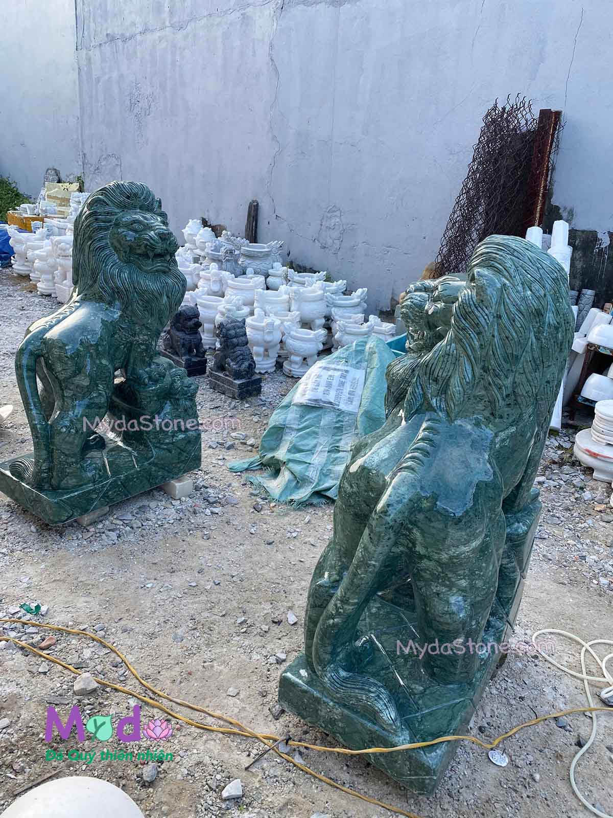 Tượng Sư Tử đá Xanh Ấn Độ