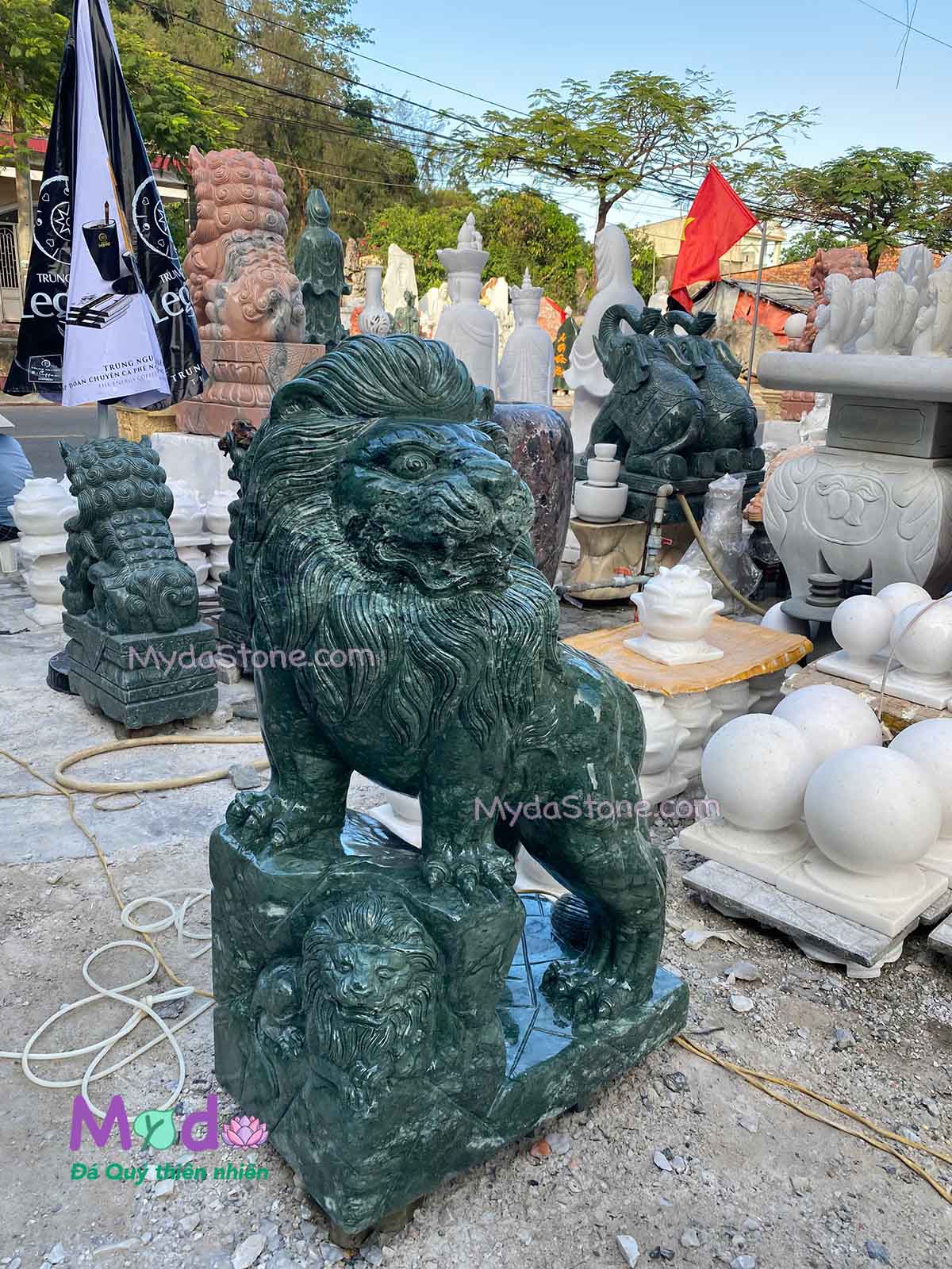 Tượng Sư Tử đá Xanh Ấn Độ