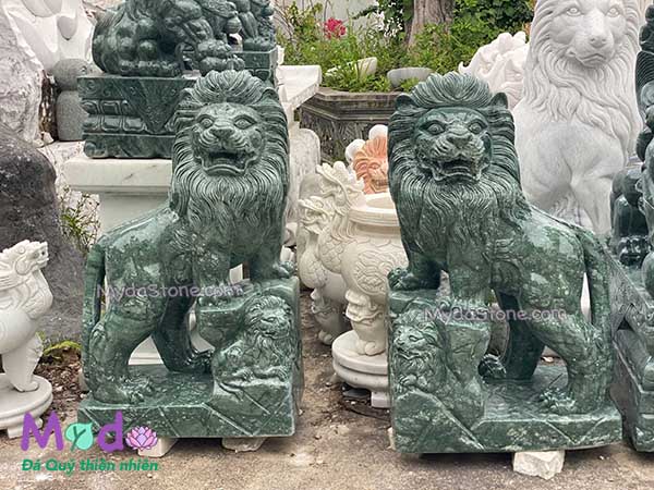 Tượng Sư Tử đá Xanh Ấn Độ
