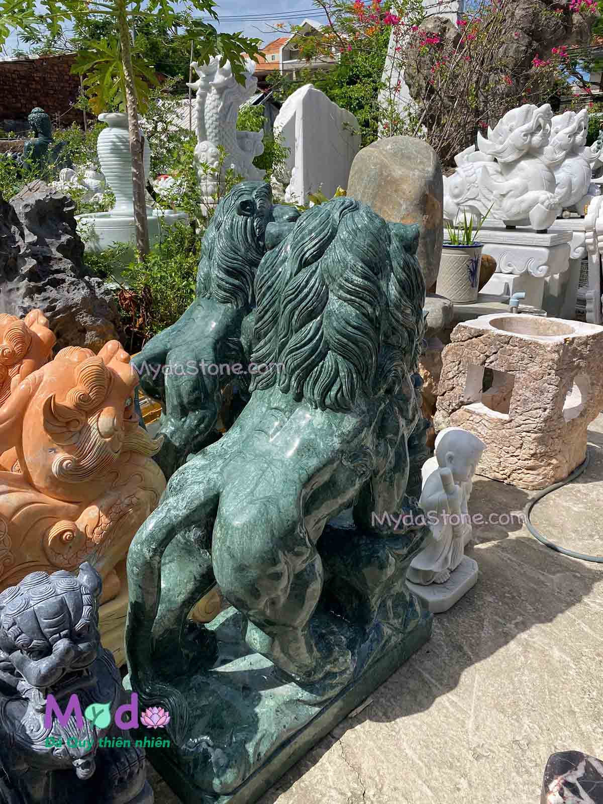 Tượng Sư Tử để Lăng Mộ đá Xanh Ấn Độ